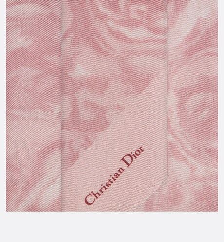 Dior Roses Mitzah Scarf Pink Silk Twill 